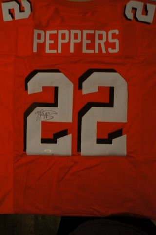 Jabrill Peppers Autographed Custom Cleveland Browns Jersey (jsa)