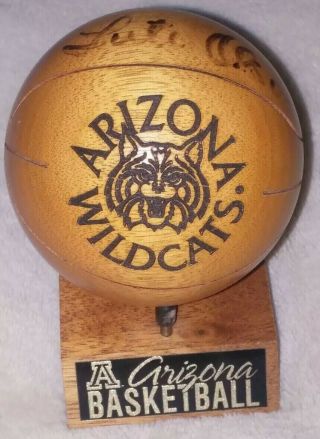 Basketball Arizona Wildcats College - Ncaa Sports Memorabilia Autographed Wood