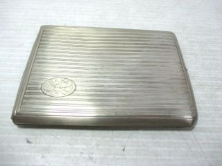 Vintage Eam Folding Silver Cigarette Case Or Card Holder Tobacco Made In Usa