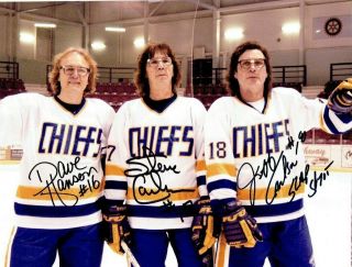 The Hanson Brothers Autographed Signed 8x10 Photo Slap Shot Charlestown Chiefs