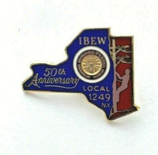 Vintage Ibew 50th Anniversary Lo.  1249 Cloisonné Emblem
