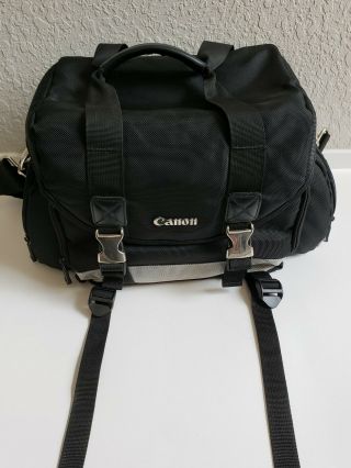Authentic Vintage Canon Large Camera&lens Bag,  With Shoulder Strap Black
