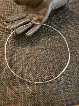 Vintage Sterling Silver Bib Choker Necklace Estate 925 17.  5 Inches