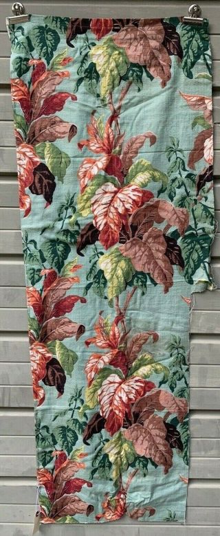 Vintage Barkcloth Fabric Floral
