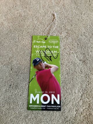 Davis Love Wyndham Championship Signed Golf Ticket Pga Tour And Two Others