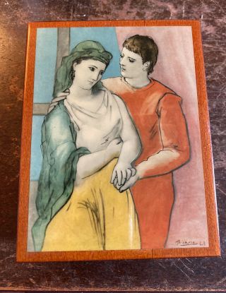 Vintage Reuge Music/jewlery Box Featuring Picasso’s “the Lovers”