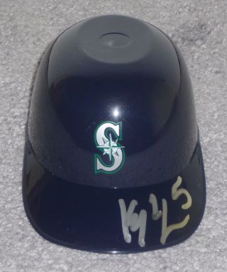 Kyle Lewis Signed Seattle Mariners Mini Baseball Helmet W/ Proof