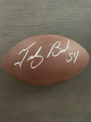 Teddy Bruschi England Patriots Signed Autograph Full Size Football