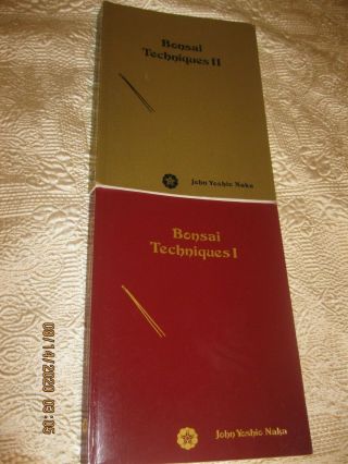 Bonsai Techniques I & II Book Set John Yoshio Naka Institute of California CA 2