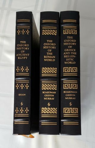 Easton Press - The Oxford History Of Ancient Egypt,  Roman World,  Greece 3 Vol.