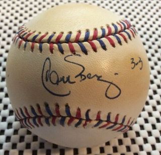 Carlos Baerga / Indians Signed 1995 All Star Game Baseball