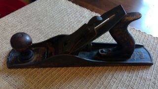 Antique Vintage Stanley No.  5 Wood Plane Made In Usa Bailey