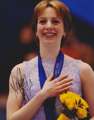 Sarah Hughes 2002 Olympics Gold Medal Signed Autograph 8x10 Photo 3