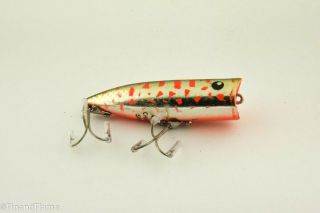Vintage Heddon Chugger Spook 9520 Vcd Shrimp Shiner Antique Fishing Lure