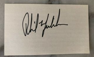 Phil Mickelson Signed 3x5 Acquired At Harbor Town,  Sc