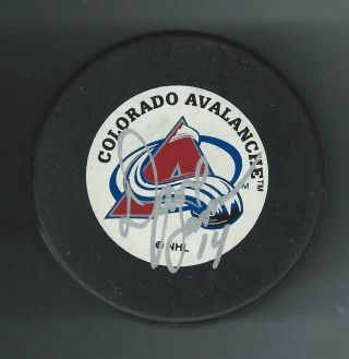 Dave Hannan Signed Colorado Avalanche Trench Puck