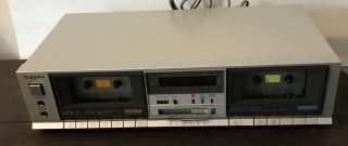 Vintage Technics Rs - B11w Stereo Dual Cassette Tape Deck Player Recorder Silver