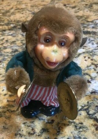 Antique Vintage Monkey Wind - Up Toy Clapping Symbols