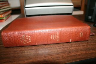 1985 Nkjv King James Ryrie Study Bible Saddle Brown Cowhide