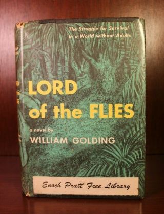 William Golding Lord Of The Flies 1955 First American Edition 1st Printing Dj