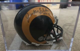 Jackie Slater Los Angeles Rams Auto Mini Helmet (hof 01) In Case - Jsa