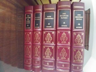 OF CHARLES DICKENS – EASTON PRESS – LEATHERBOUND - 10 VOLUMES - PARTIAL 2