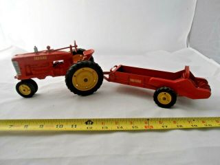 Vintage Tru Scale Diecast Farm Tractor With Manure Spreader 90s