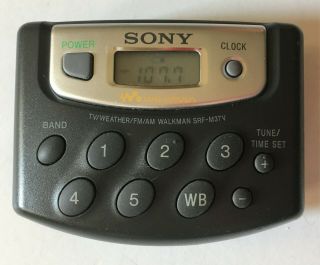 Vintage Sony Walkman Srf - M37v Am/fm Weather Tv - And