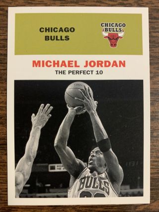 1998 - 99 Fleer Vintage ‘61 Michael Jordan The Perfect 10 142 Chicago Bulls