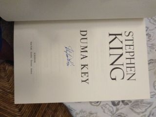 Stephen King Signed 1st Edition Hardcover Duma Key