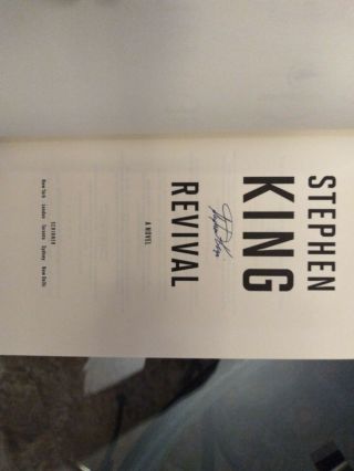 Stephen King Signed 1st Edition 1st Print Hardcover Like.  Revival