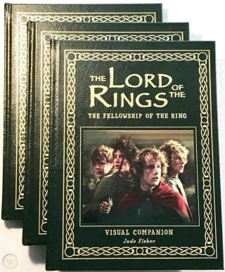 Easton Press Leather 3v J.  R.  R.  Tolkien The Lord Of The Rings Visual Companion