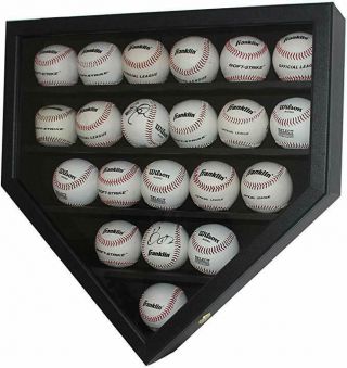 Ultra Clear 21 Baseball Display Case Cabinet Wall Shadow Box,  Uv Protection
