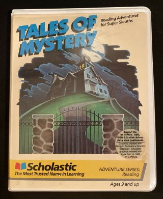 Tales Of Mystery Apple Ii Ii,  Iie Iic Iigs 48k 1984 Vintage Game.