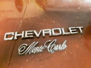 Vintage Chevrolet Emblem Oem Nameplate Badge And Monte Carlo Oem Badge