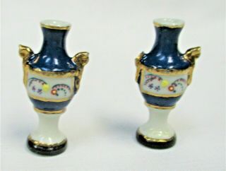 Vintage Miniature Artisan Dollhouse Lovely Vases By Artisan Ron Benson