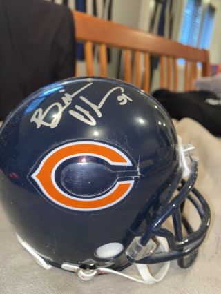 Brian Urlacher Autrohraphed Mini Helmet Chicago Bears Hall Of Fame Linebacker