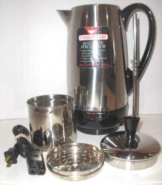 Vntg Farberware Best Brew Superfast 12 Cup Coffee Percolator 142b (euc L@@k)