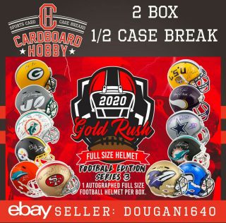 2020 Gold Rush Full Size Helmet Baltimore Ravens [2box] 1/2 Case Break [live]