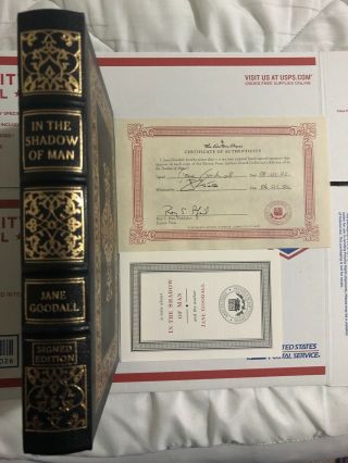 Jane Goodall - In The Shadow Of Man Signed Edition Easton Press