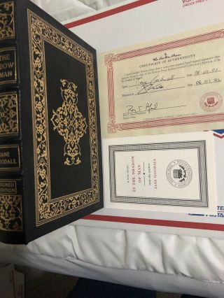 JANE GOODALL - In The Shadow Of Man Signed Edition Easton Press 2