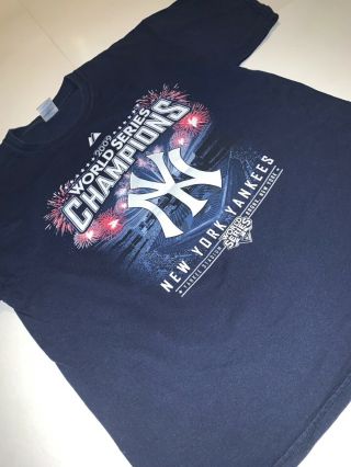 Vintage 2009 York Yankees World Series Champions Size Large T - Shirt Mlb Ny