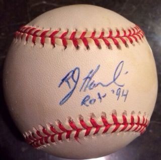 Bob Hamelin Autographed Signed Baseball 1994 Roy Inscription Oalb Royals