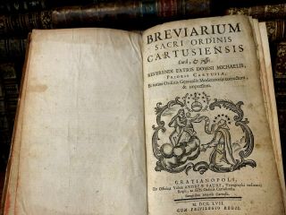 1757 Sacred Order Of Carthusians Breviarium