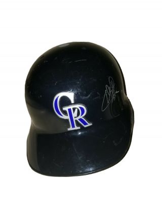 Colorado Rockies Game Model Issued Batting Helmet Signed By Chad Bettis Size 6⅞