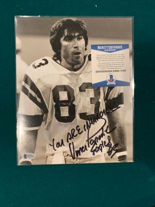 Philadelphia Eagles Vince Papale Autographed 8x10 Photo,  Beckett Authenticated