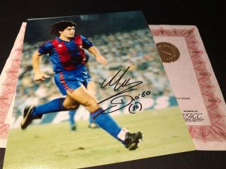 Diego Maradona Argentina Hand Signed 10 X 8 Photo Autograph &
