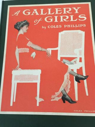 Vintage Coles Phillips A Gallery Of Girls Picture Art Book 1911,  The Century Co.