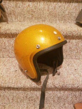 Vintage 1970 Buco International Motorcycle Helmet Sz Medium