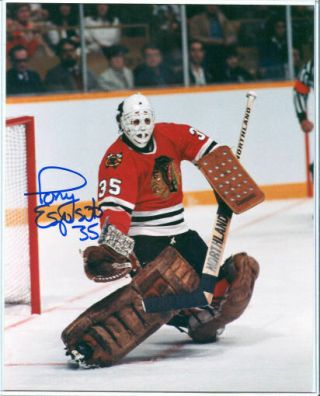 Autographed Tony Esposito Chicago Blackhawks Photo Hof 3